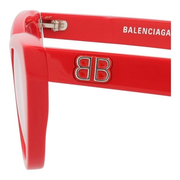 Balenciaga Womens Cat Eye Red Red Transparent Fashion Designer Eyewear - Picture 4 of 8